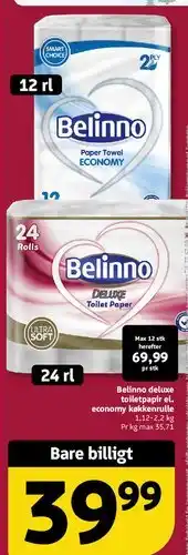 Løvbjerg Belinno deluxe toiletpapir / economy papirhåndklæde tilbud