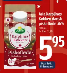 Føtex Arla Karolines Køkken piskefløde 36% tilbud
