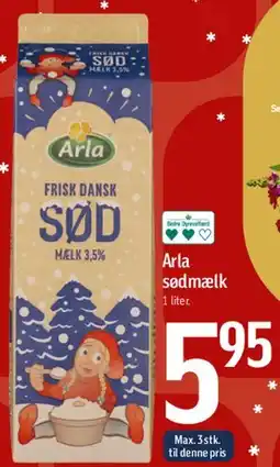 Føtex Arla frisk dansk sødmælk tilbud