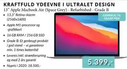 CBC 13” Apple Macbook Air (Space Grey) - Refurbished - Grade B tilbud
