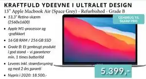 13” Apple Macbook Air (Space Grey) - Refurbished - Grade B