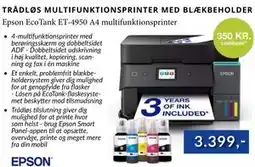 CBC Epson EcoTank ET-4950 A4 multifunktionsprinter tilbud