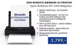 CBC Epson WorkForce WF-110W blækprinter tilbud