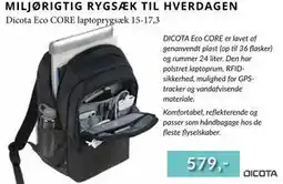 CBC Dicota Eco CORE laptoprygsæk 15-17,3 tilbud