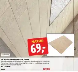 jem & fix TRÆBETON LOFTPLADE 25 MM tilbud