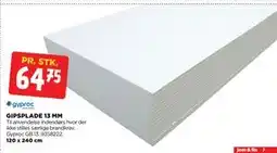 jem & fix GIPSPLADE 13 MM tilbud