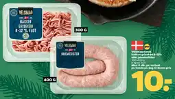 Netto Velsmag dansk hakket grisekød 8-12% eller julemedister tilbud