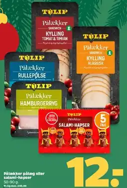 Netto TULIP Pålækker / salami-hapser tilbud