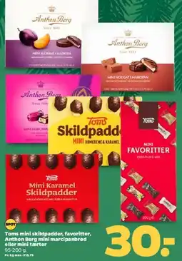 Netto Toms mini skildpadder / Anthon Berg mini marcipanbrød m.fl. tilbud
