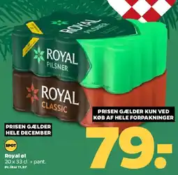Netto Royal øl (pakke) tilbud