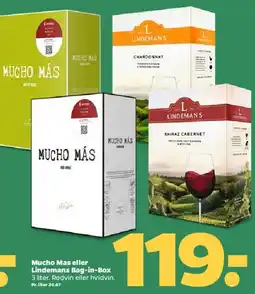 Netto Mucho Más eller Lindeman's Bag-in-Box tilbud