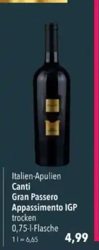 Citti Italien-Apulien Canti Gran Passero Appassimento IGP tilbud