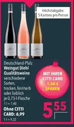 Citti Deutschland-Pfalz Weingut Diehl Qualitätsweine tilbud
