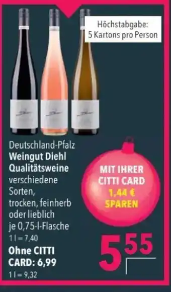 Citti Deutschland-Pfalz Weingut Diehl Qualitätsweine tilbud