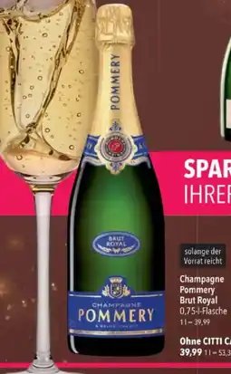 Citti Champagne Pommery Brut Royal tilbud