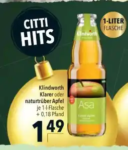 Citti Klindworth Klarer oder naturtrüber Apfel tilbud