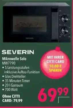 Citti SEVERIN Mikrowelle Solo MM7790 tilbud