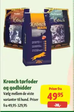 Maxi Zoo Kronch tørfoder og godbidder tilbud