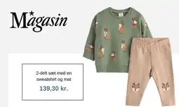 Magasin 2-delt sæt med en sweatshirt og mat tilbud