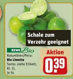 REWE DE Kolumbien/Peru: Bio Limette tilbud