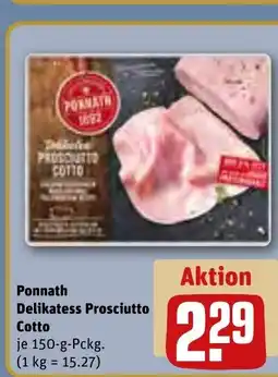 REWE DE Ponnath Delikatess Prosciutto Cotto tilbud