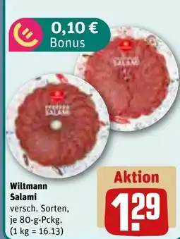 REWE DE Wiltmann Salami tilbud