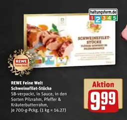 REWE DE REWE Feine Welt Schweinefilet-Stücke tilbud