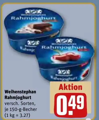 REWE DE Weihenstephan Rahmjoghurt tilbud