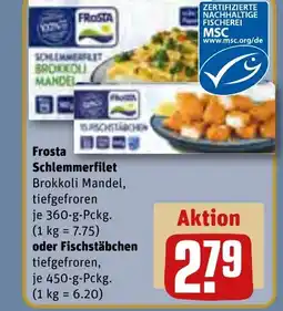 REWE DE Frosta Schlemmerfilet , oder Fischstäbchen tilbud