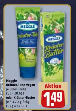 REWE DE Meggle Kräuter-Tube Vegan,oder Kräuter-Butter tilbud