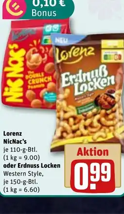 REWE DE Lorenz NicNac's , oder Erdnuss Locken tilbud