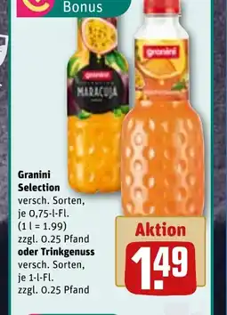 REWE DE Granini Selection , oder Trinkgenuss tilbud