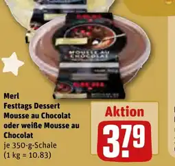 REWE DE Chocolat Merl Festtags Dessert Mousse au Chocolat oder weiße Mousse au tilbud
