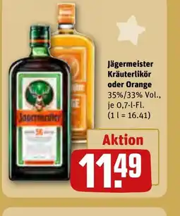 REWE DE Jägermeister Kräuterlikör oder Orange tilbud