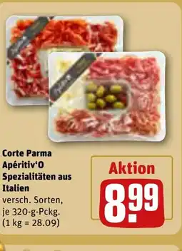 REWE DE Corte Parma Apéritiv'O Spezialitäten aus Italien tilbud