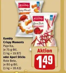 REWE DE Kambly Crispy Moments , oder Aperi Sticks tilbud