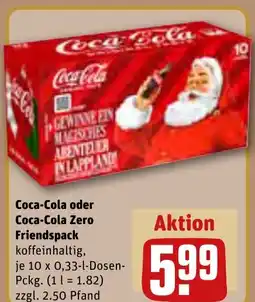 REWE DE Coca-Cola oder Coca-Cola Zero Friendspack tilbud