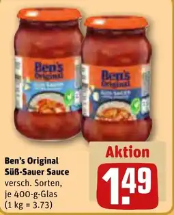 REWE DE Ben's Original Süß-Sauer Sauce tilbud