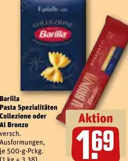 REWE DE Barilla Pasta Spezialitäten Collezione oder Al Bronzo tilbud