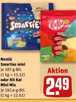 REWE DE Nestlé Smarties mini , oder Kit Kat Mini Mix tilbud