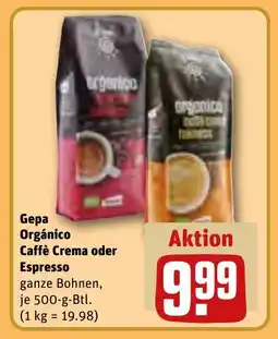 REWE DE Gepa Orgánico Caffè Crema oder Espresso tilbud