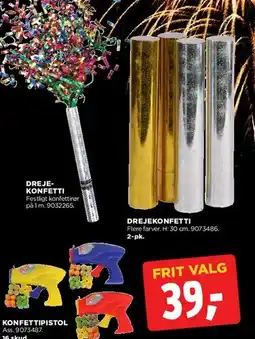 jem & fix Dreje-konfetti / Konfettirør tilbud