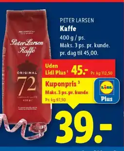Lidl PETER LARSEN Kaffe tilbud