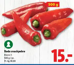 Lidl Røde snackpebre tilbud