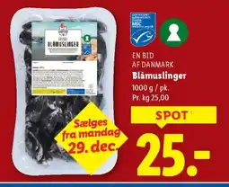 Lidl En bid af Danmark Blåmuslinger tilbud