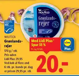 Lidl NAUTICA Grønlands- rejer tilbud