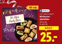 Lidl LET'S HAVE A PARTY Minibutter- dejsbidder tilbud