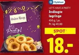 Lidl LET'S HAVE A PARTY Indbagte løgringe tilbud