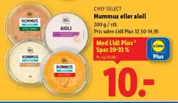 Lidl CHEF SELECT Hummus eller aioli tilbud