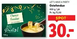 Lidl LET'S HAVE A PARTY Ostefondue tilbud